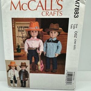 McCall's Crafts Cowboy Doll Outfit Sewing Pattern